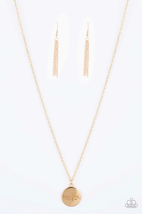 Multicultural Piece Paparazzi Accessories ? Worlds Best Grandma - Gold Necklace?Flat Rate Ship $4.50?