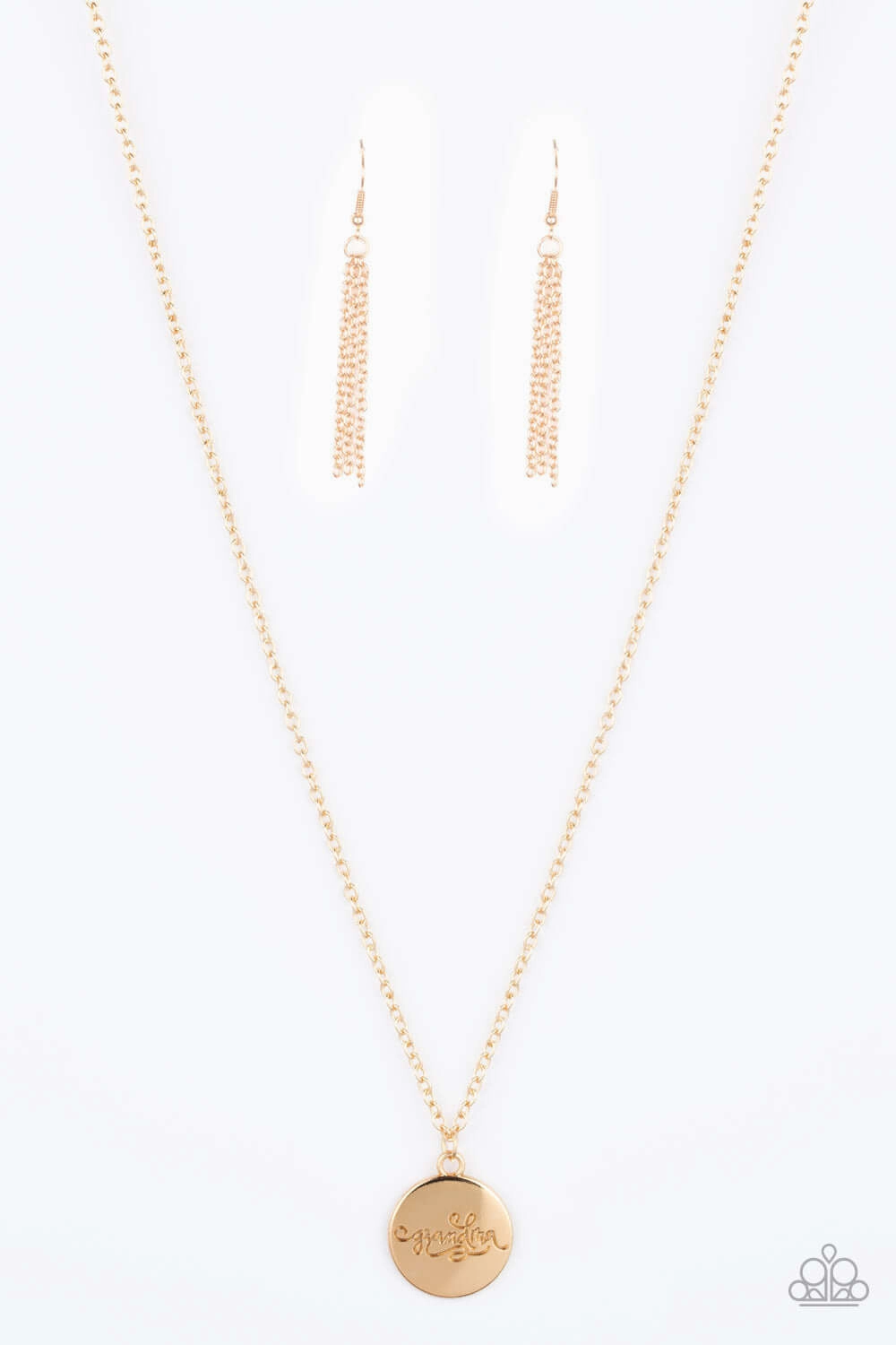 Multicultural Piece Paparazzi Accessories ? Worlds Best Grandma - Gold Necklace?Flat Rate Ship $4.50?