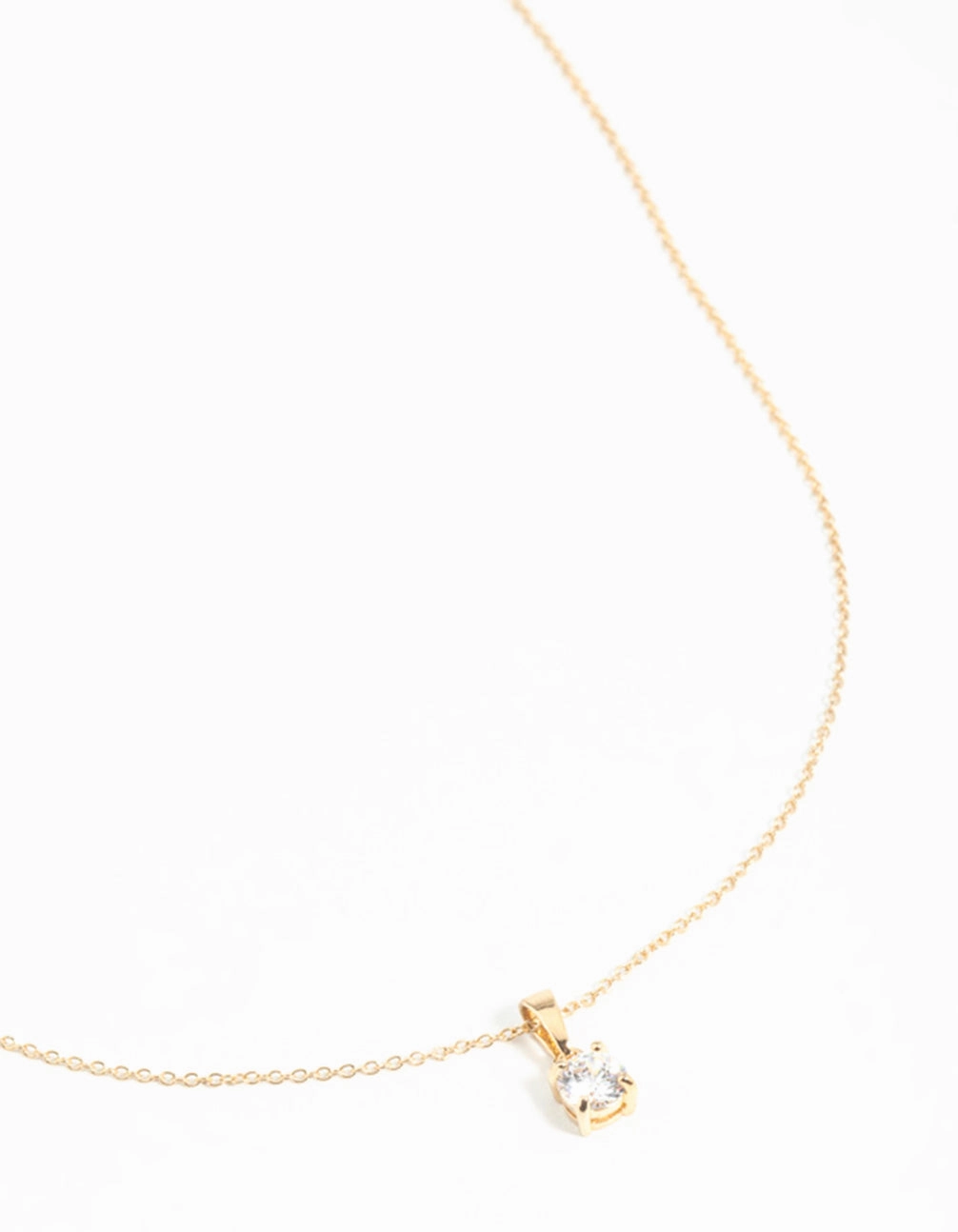 Gold Plated Sterling Silver Cubic Zirconia 1/2 Carat Bale Necklace Rarely Worn Piece Divine Adornment