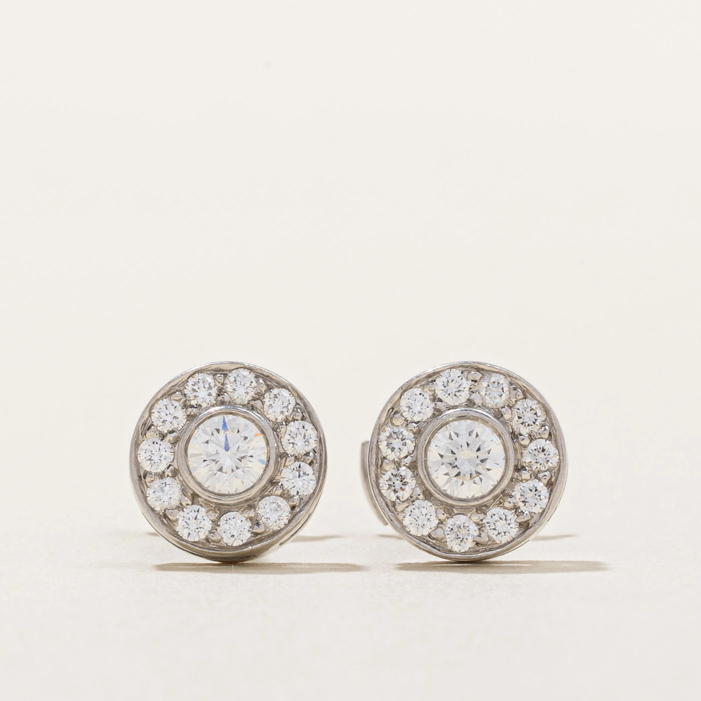 Tiffany & Co' Circlet Diamond Platinum Earrings | 0.68ctw | Trend Forward Weekend Accent