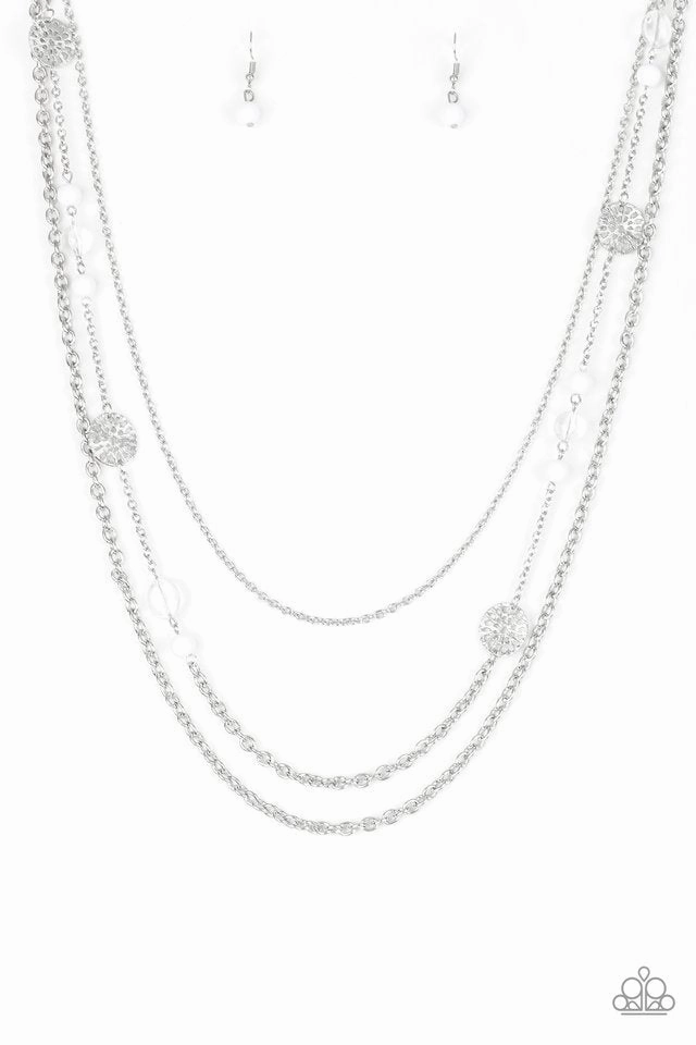 Modern Detail Paparazzi Accessories ?Pretty Pop-tastic! - White Necklace? Flat Rate Ship $4.50?