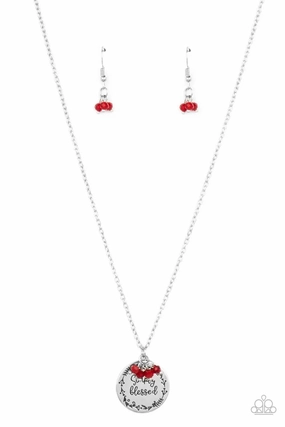 Winter Outfit Paparazzi Accessories ?Simple Blessings - Red Necklace? Flat Rate Ship $4.50?