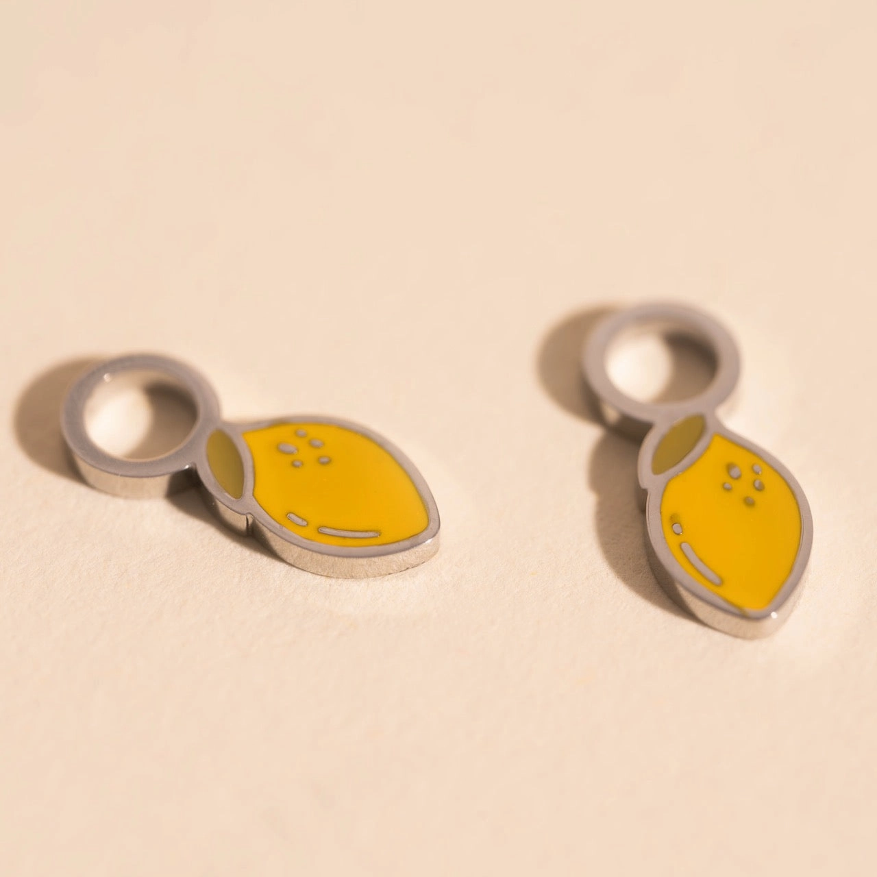 Mini Lemon Huggie Hoop Charms Sophisticated Touch