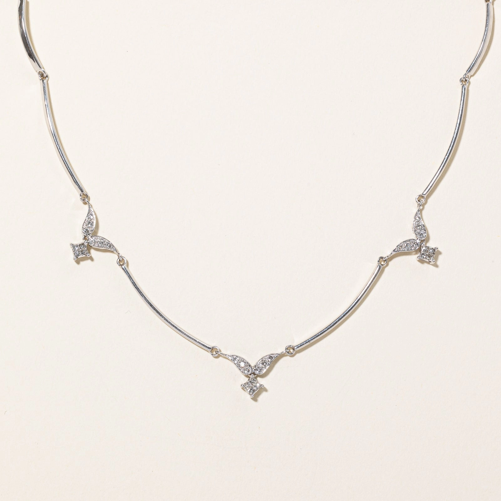 Timeless Accessory Princess Cut Diamond Necklace | 0.47ctw | 18" |