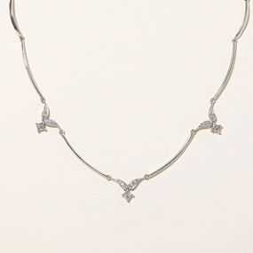 Timeless Accessory Princess Cut Diamond Necklace | 0.47ctw | 18" |