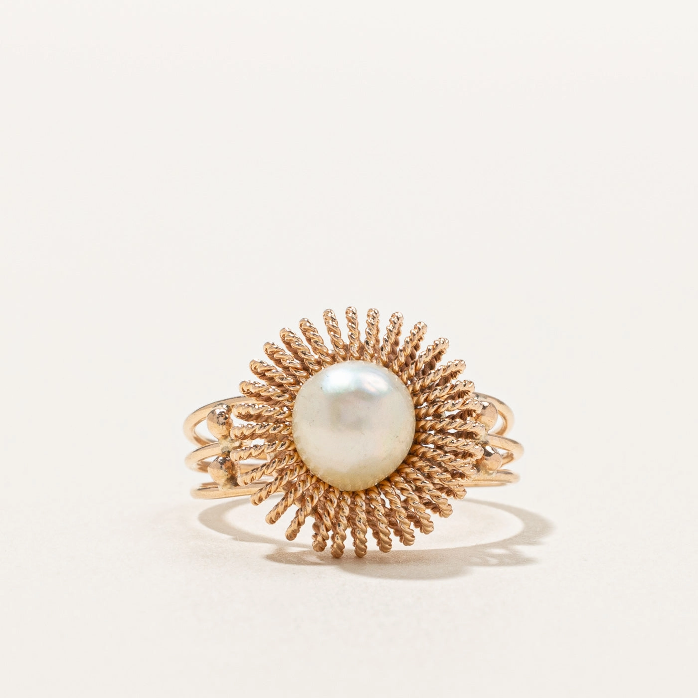 Evening Accessory Textured Pearl Ring | SZ 7.25 |