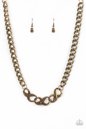 Mindful Item Occasional Accessory Paparazzi Accessories ? Infinite Impact - Brass Necklace?Flat Rate Ship $4.50?