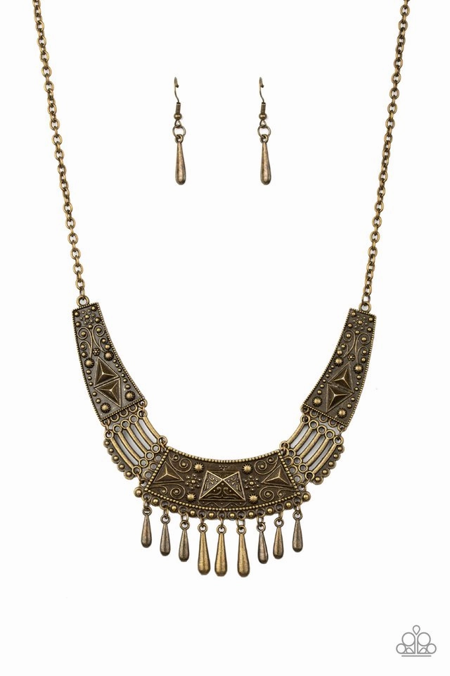 For Boss Paparazzi Accessories ?STEER It Up - Brass Necklace? Flat Rate Ship $4.50?