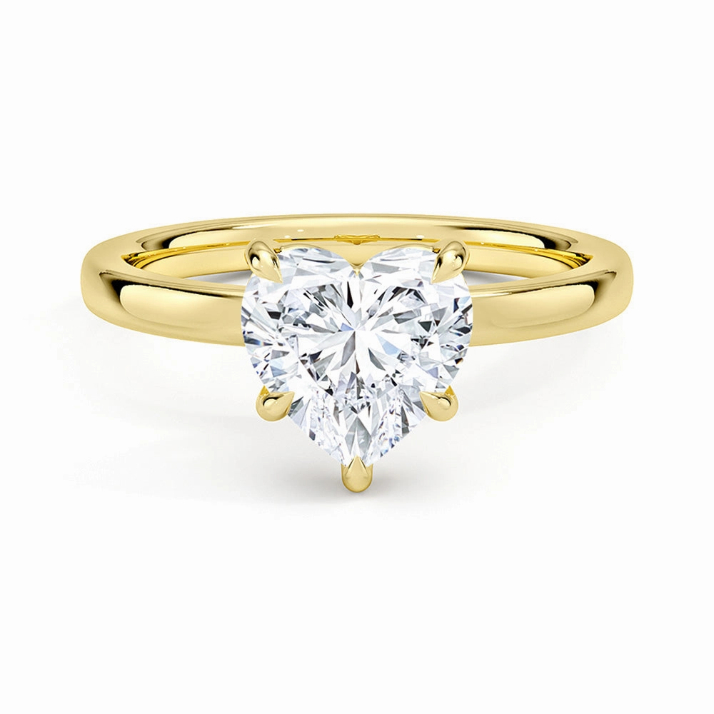 Classic Solitaire Heart Shaped Moissanite Engagement Ring Value Object Easy Style