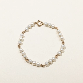 Seasonal Style Pearl Chain Bracelet | 7"|