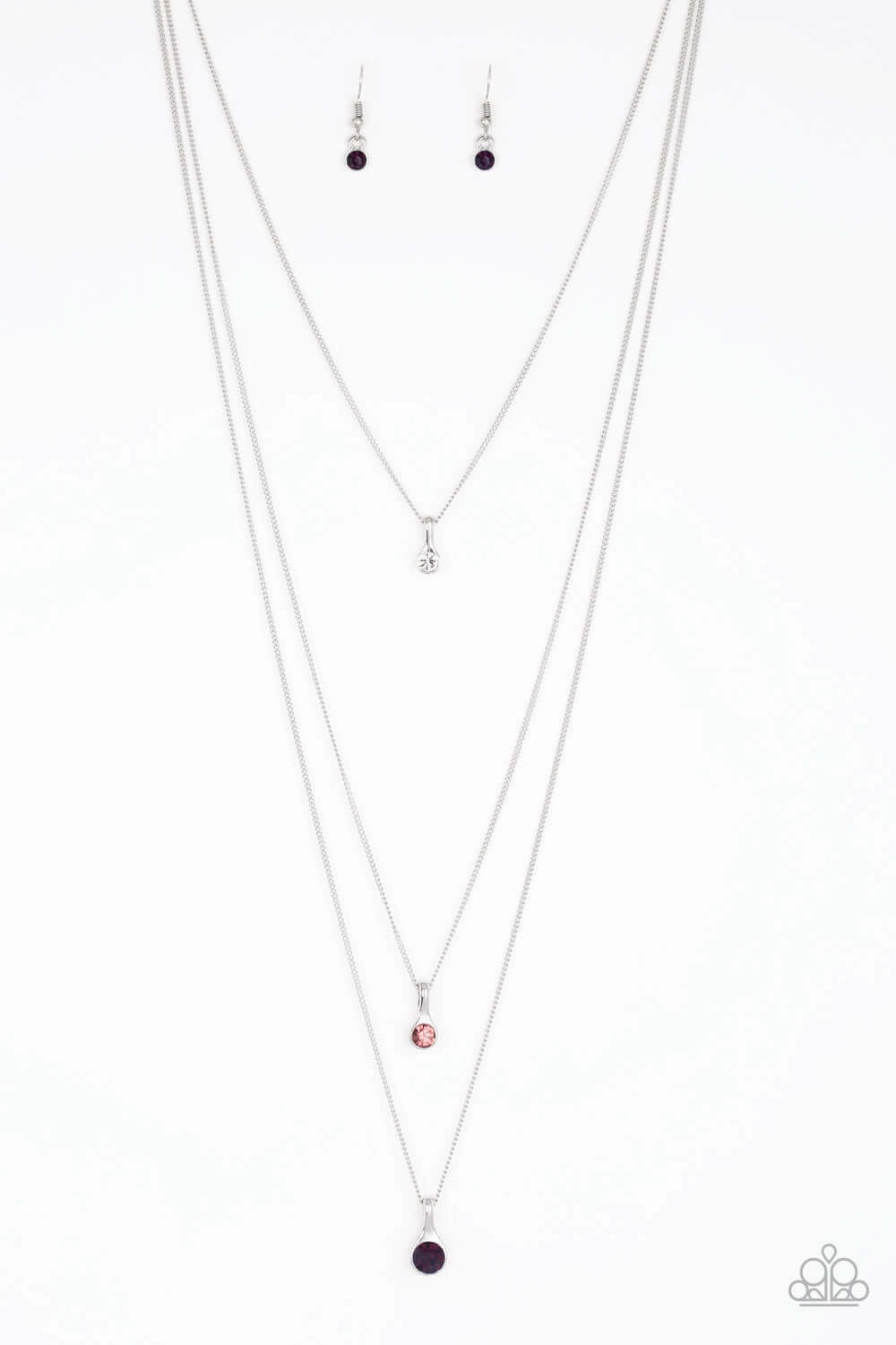 Winter Day Outdoor Look Paparazzi Accessories ? Crystal Chic - Purple Necklace?Flat Rate Ship $4.50?