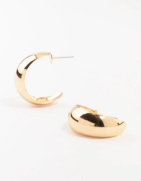Circular Decoration winter accessory Hollow Wide Gold Hoop Earrings