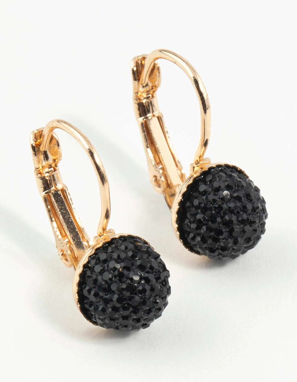 Gold Sparkle Ball Clip On Earrings Vacation Accent