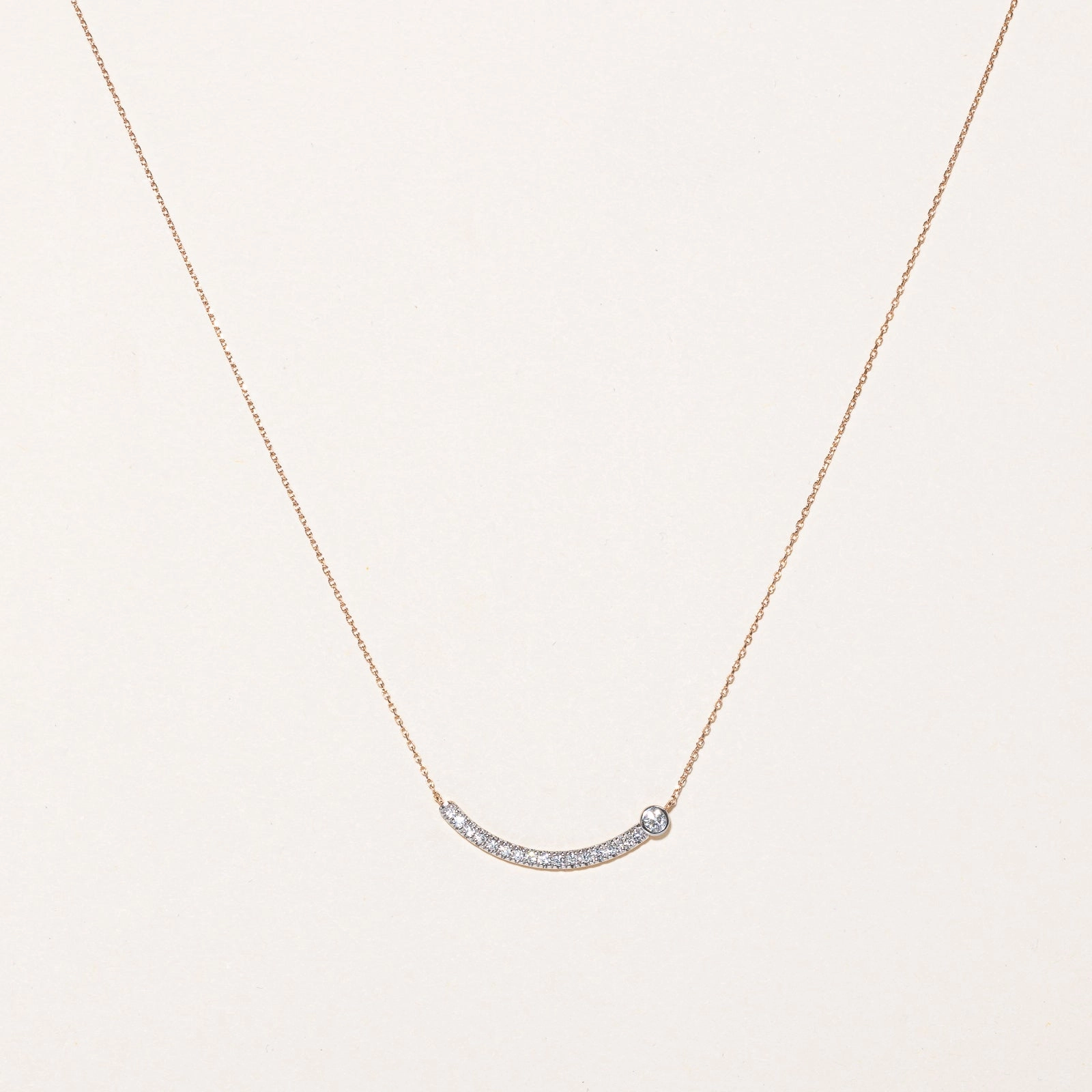Diamond Scoop Pendant Necklace | 0.24ctw | 18" | Layered Combo