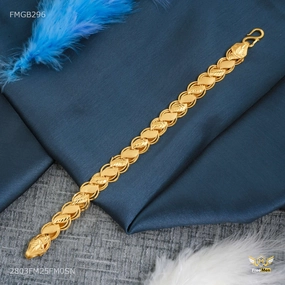 Designer Leaf Lotus Bracelet  for Men - FMGB269 Numerous Amalgamations Fun Element