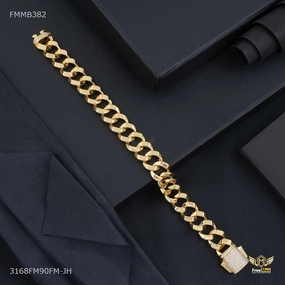 Cherished Item Heavenly Fusions Designer Ring to Ring Bracelet for Men - FMMB382