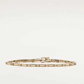 Expressive Feature Diamond Bar Link Bracelet | 0.95ctw | 7"