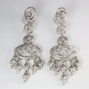 Chic Accessories Shimmering Design Diamond Chandelier Earrings | 6.15 ctw |