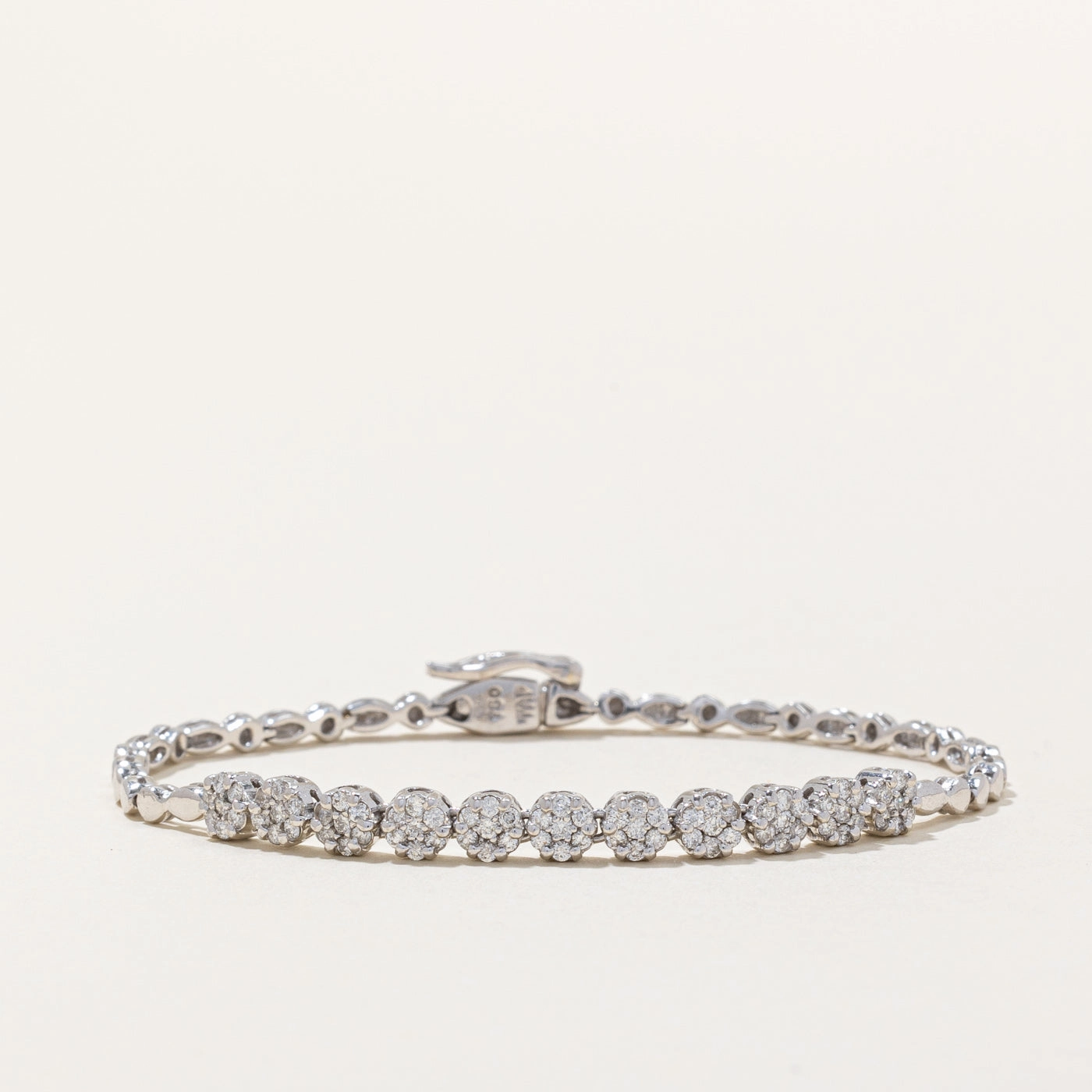 Diamond Cluster Bracelet | 0.50ctw | 6.25" | High impact Formal Outfit