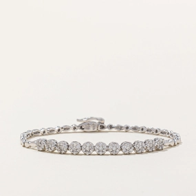 Diamond Cluster Bracelet | 0.50ctw | 6.25" | High impact Formal Outfit
