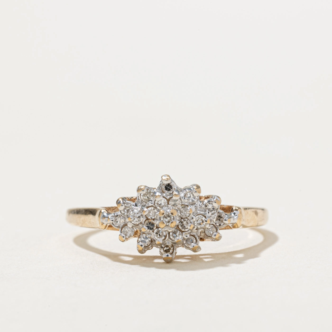 Diamond Cluster Ring | 0.12ctw | SZ 6.5 Classic Look