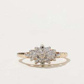 Diamond Cluster Ring | 0.12ctw | SZ 6.5 Classic Look