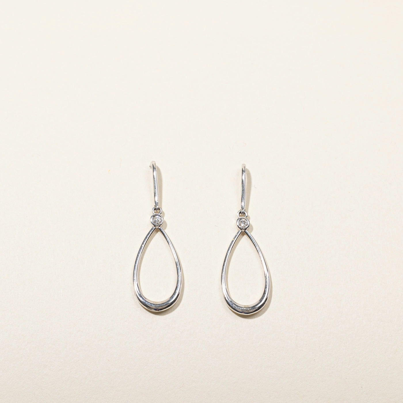 Polished Touch Diamond Drop Earrings | 0.08ctw |