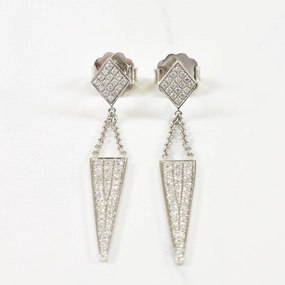 Dynamic Detail Diamond Drop Earrings | 0.90ctw |