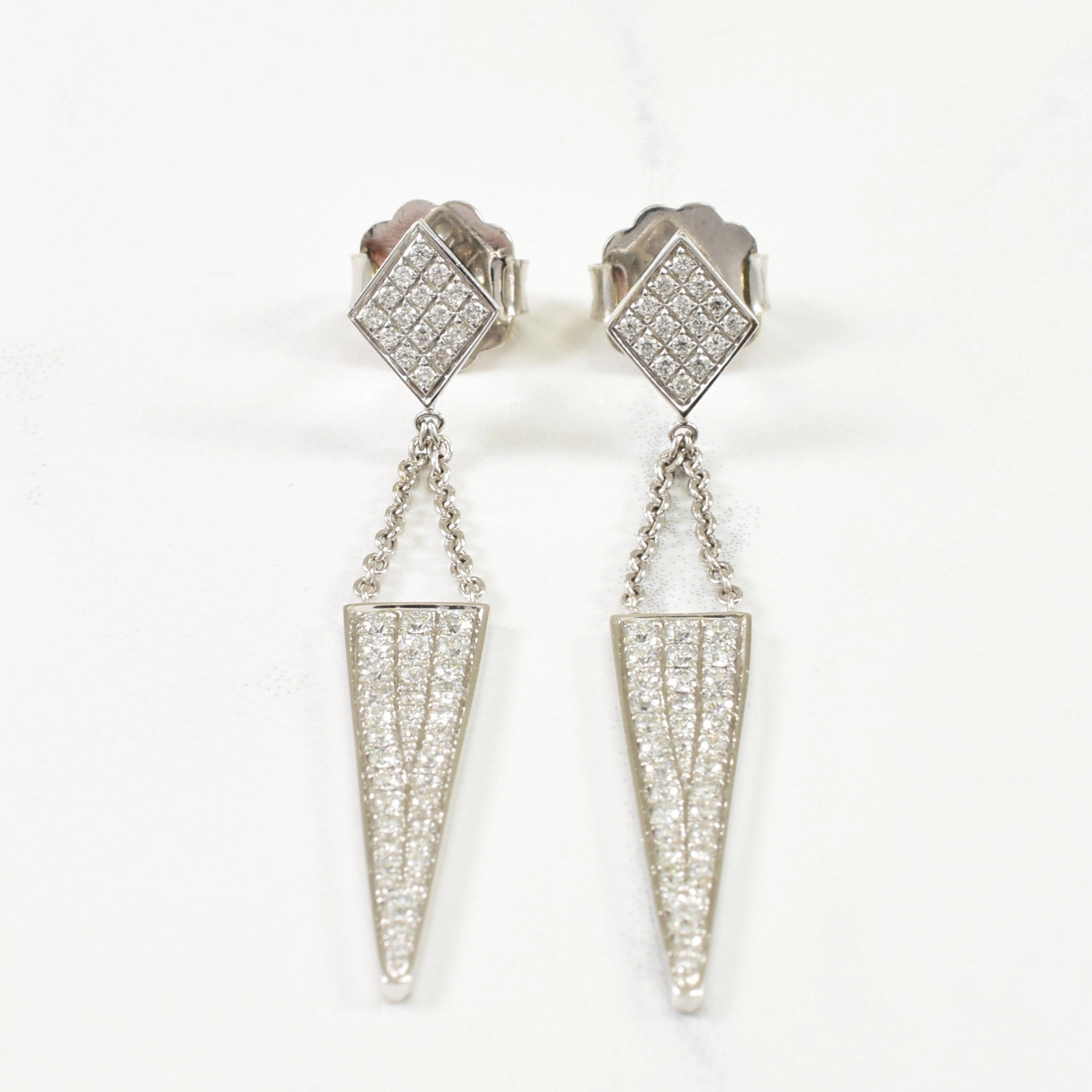 Dynamic Detail Diamond Drop Earrings | 0.90ctw |