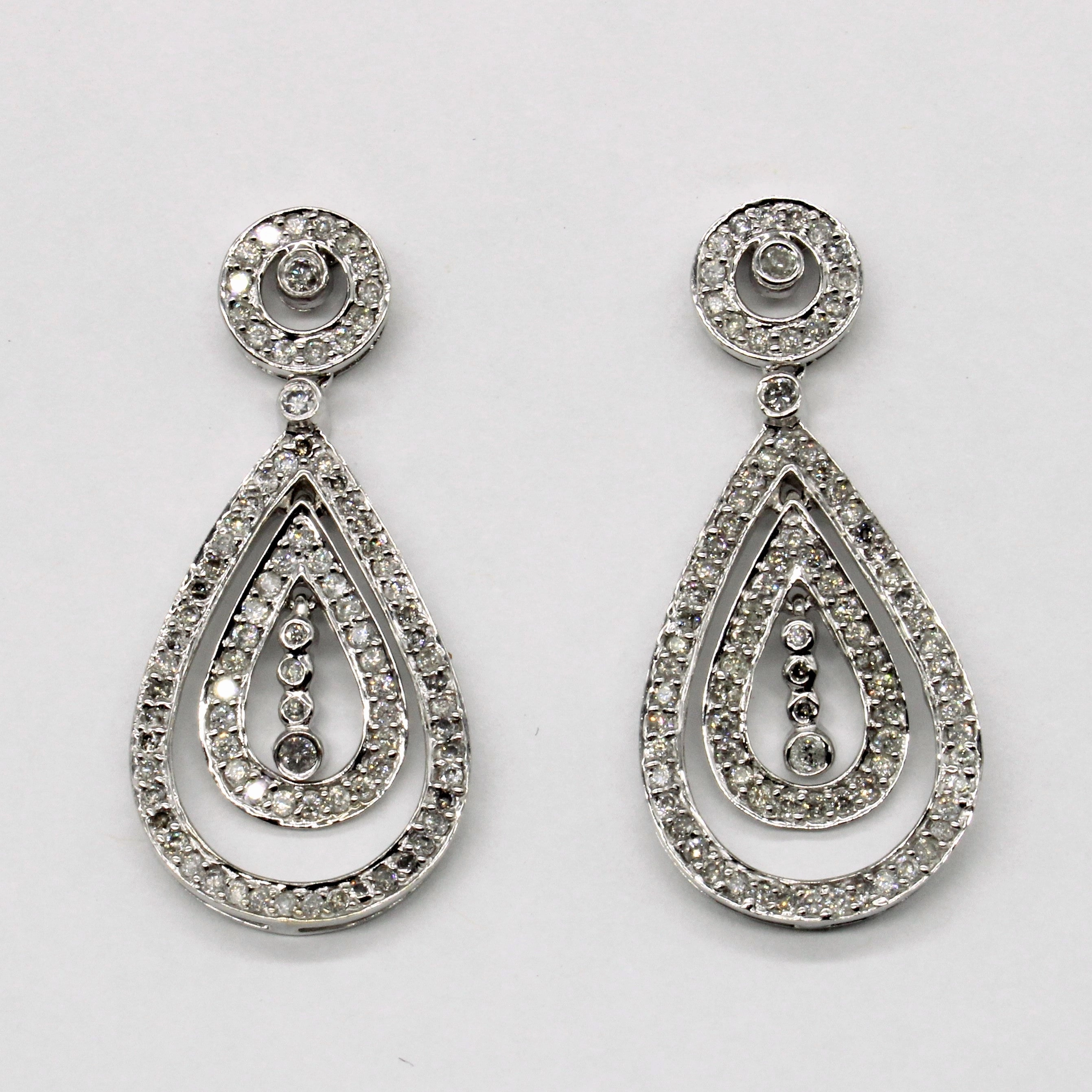 Diamond Drop Earrings | 1.00ctw | Splendid Shine High Polish