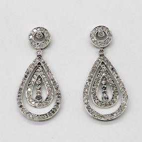 Diamond Drop Earrings | 1.00ctw | Splendid Shine High Polish