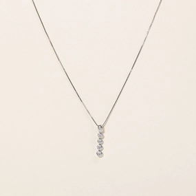 Diamond Drop Pendant & Necklace | 0.40ctw | 18" | Classic Style Luminous Look