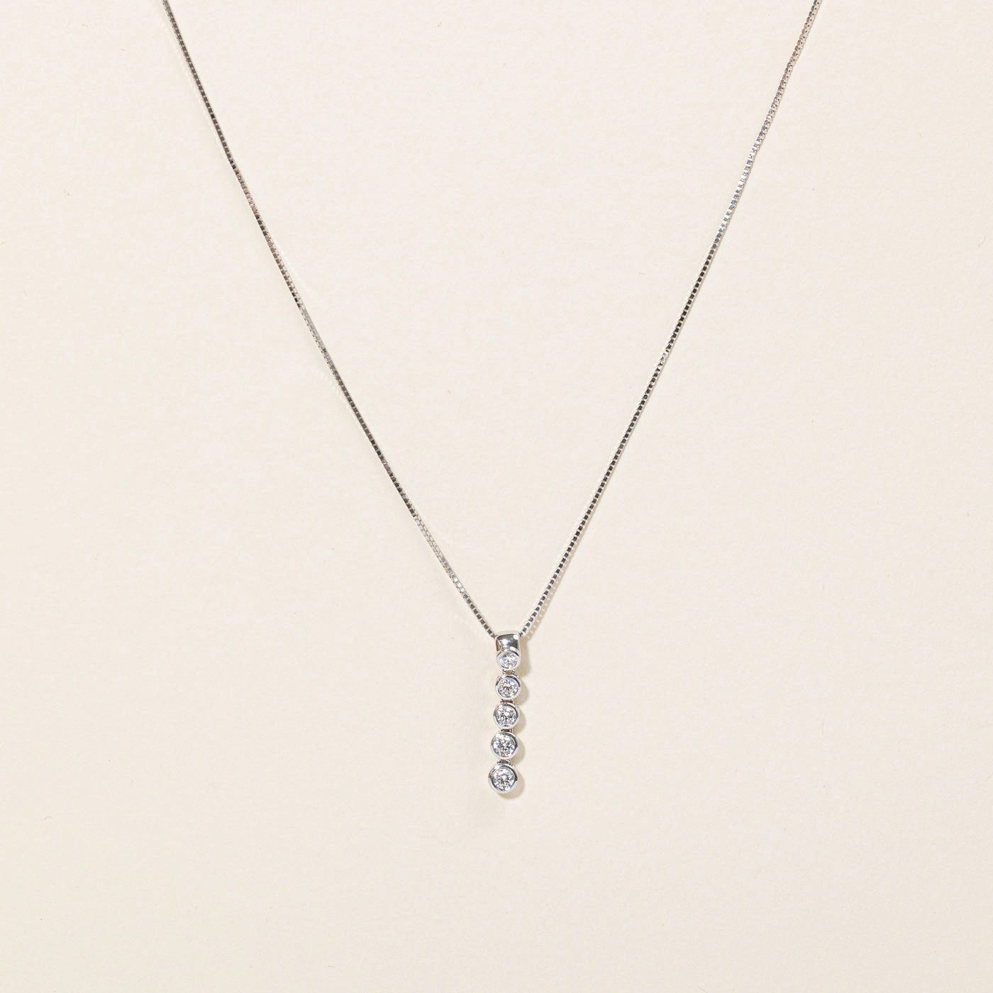 Diamond Drop Pendant & Necklace | 0.40ctw | 18" | Classic Style Luminous Look