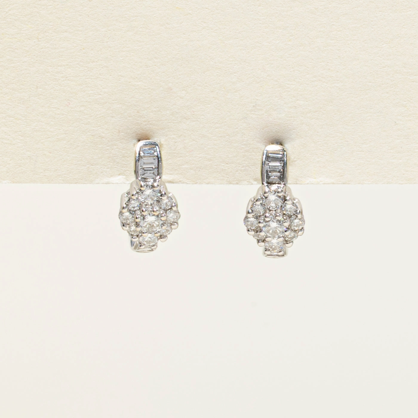 Signature Style Diamond Halo Huggie Earrings | 0.42ctw