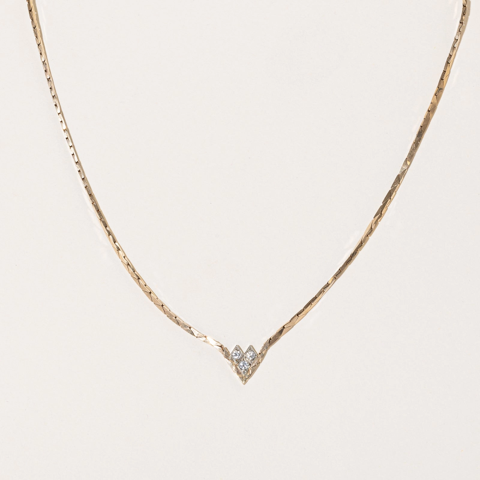 Diamond Heart Necklace | 0.16ctw | 16" | Brilliant Shine Opulent Detail