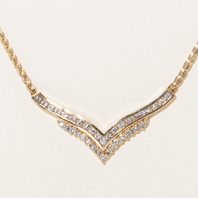 Soft Accent Classic Piece Diamond Pendant Necklace | 0.70ctw | 16" |