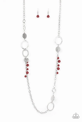 Lovely Design Festive Season Paparazzi Accessories ?Unapologetic Flirt - Red Necklace?Flat Rate Ship $4.50?