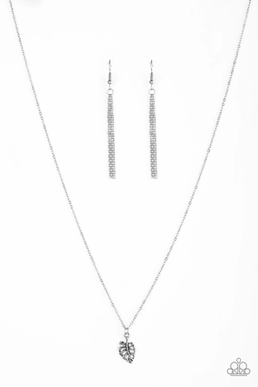 Youth Style Exclusive Jewelry Paparazzi Accessories ? Palm Tree Retreat - Silver Necklace?Flat Rate Ship $4.50?