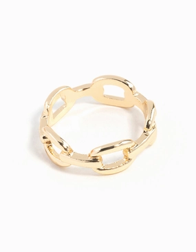 Gold Fine Chain Ring High-End Ornament