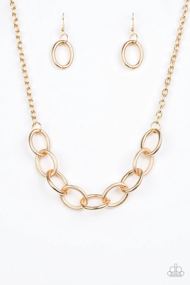 Lovely Piece Paparazzi Accessories ?Boldly Bronx - Gold Necklace? Flat Rate Ship $4.50?