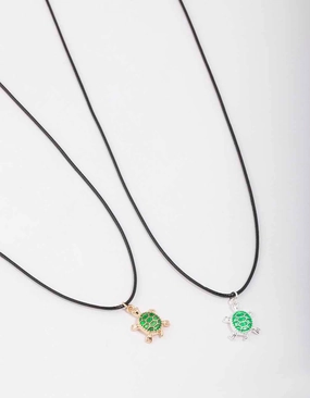 Gift Accessory Fashion Event Mixed Metal Rope Turtle Necklace