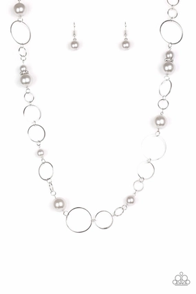 Distinctive Style Paparazzi Accessories ? Lovely Lady Luck - Silver Necklace?Flat Rate Ship $4.50?