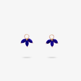 Amare Wear Marquise Lapis Three Leaf Dangle Charm Pendants Highlight Moment