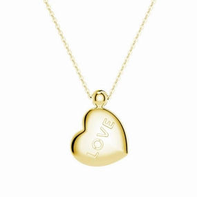 Double Side Engraved "Love" Heart Necklace Amazing Gift Beaded Item