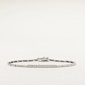 True Elegance Radiant Radiance Bezel Set Diamond Bracelet | 0.22ctw | 7.5"