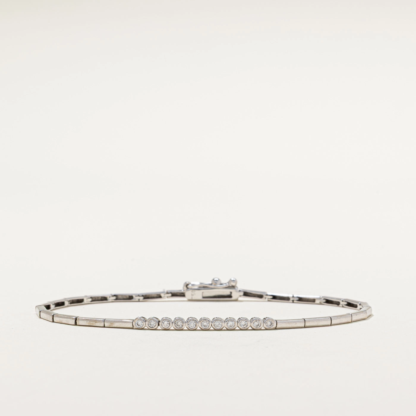 True Elegance Radiant Radiance Bezel Set Diamond Bracelet | 0.22ctw | 7.5"