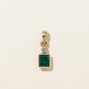 Emerald & Diamond Pendant | 0.90ct | 0.05ct Exclusive Glow Classic Jewelry