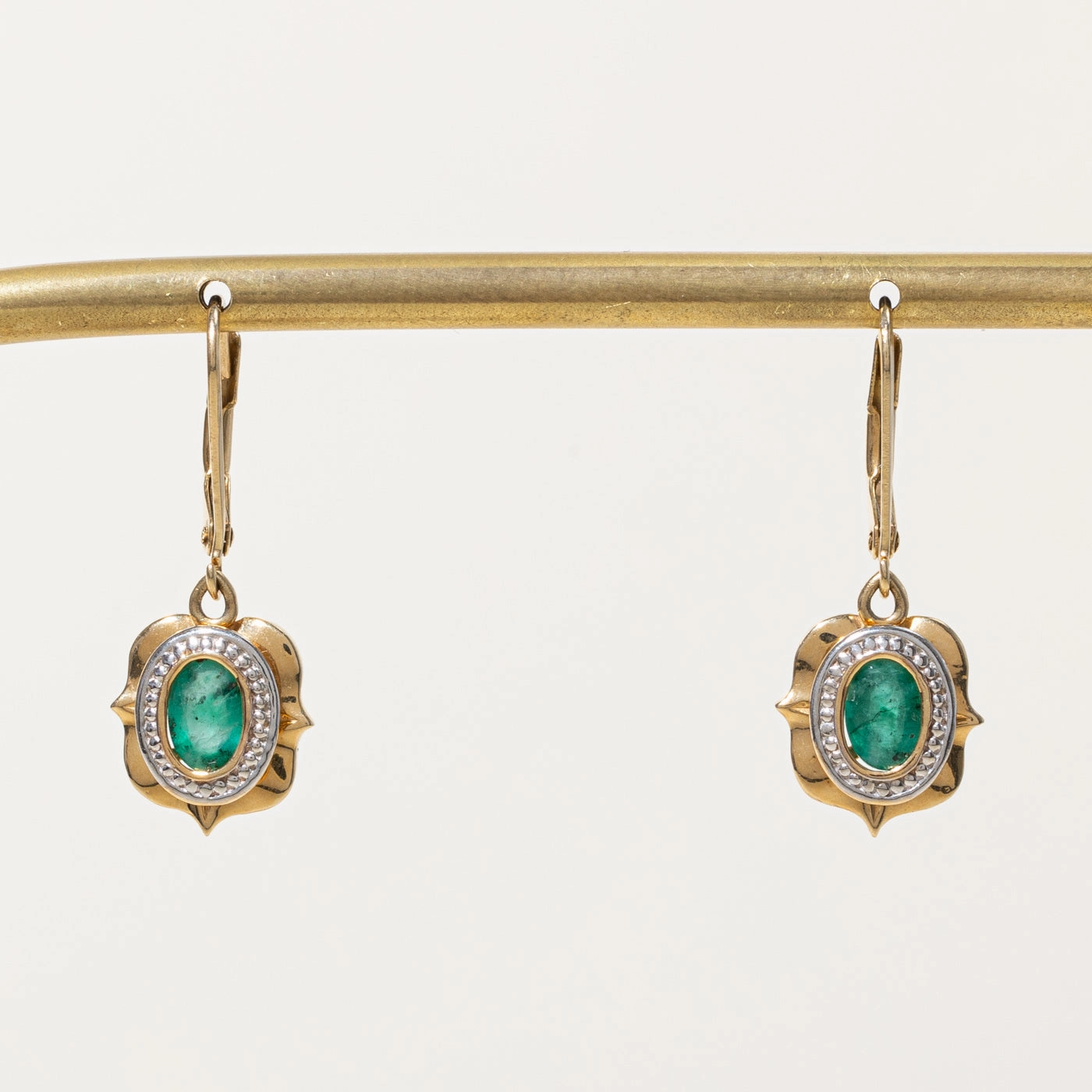 Emerald Drop Earrings | 0.80ctw | Casual Fit Dazzling Finish
