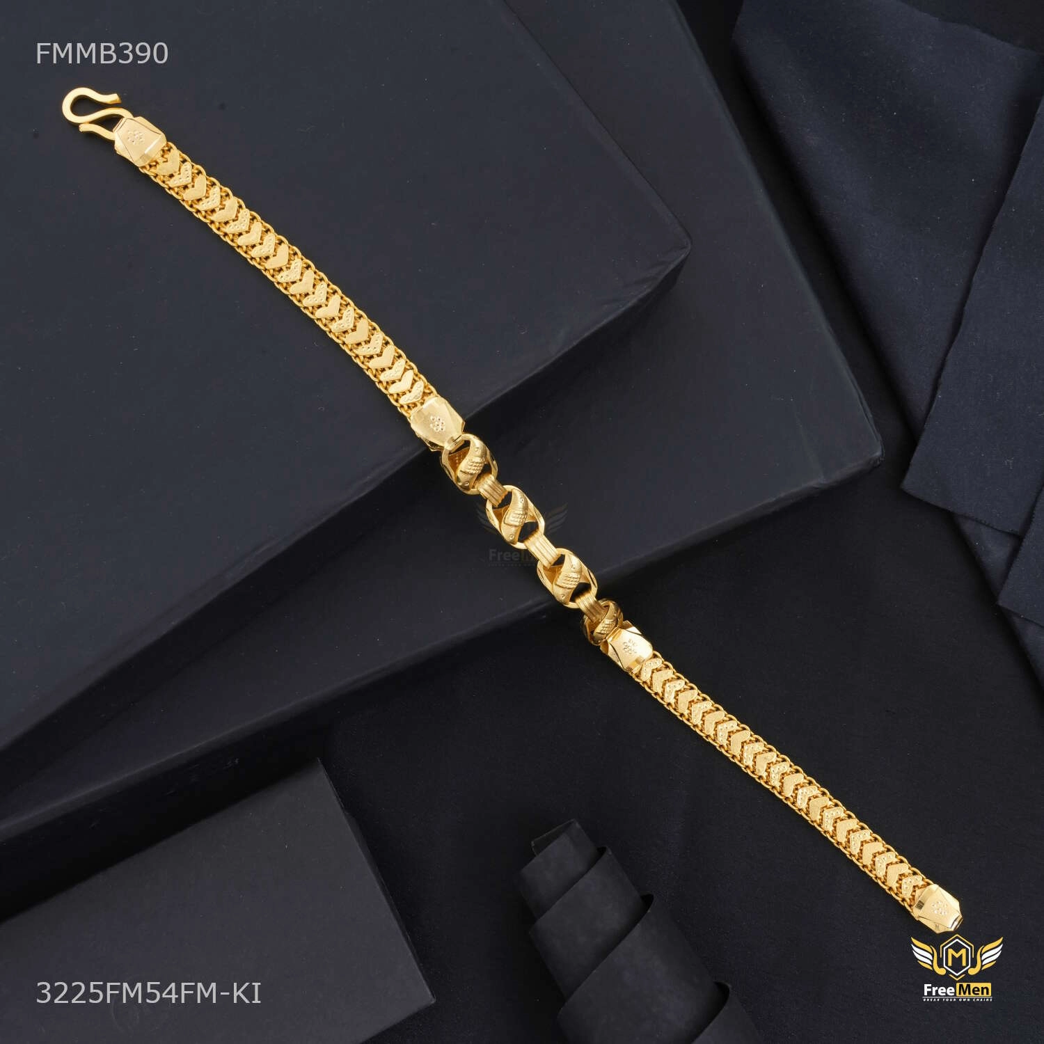 Heart Patta with Owel Lotus Bracelet for Men - FMMB390 Social Media Star Coastal vibe