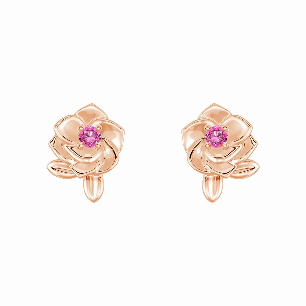 Big Adornment "Rose of Resilience" Breast Cancer Awareness Stud Earrings
